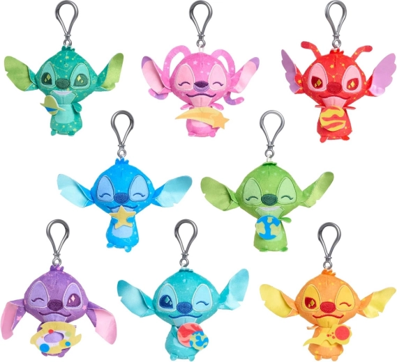 Disney přívěsek na klíče stitch – plyšový clip-on (mix)