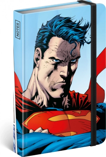 Linkovaný zápisník Superman A6 world hero, 172 stran, pevná vazba a gumička