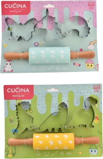 Dětská sada na pečení DINO (4 ks, 2 varianty)