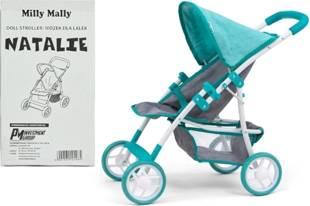 Kočárek pro panenky Milly Mally Natalie Prestige Mint