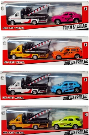 Auto odtahovka s osobním autem