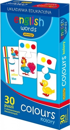 Anglická slovíčka – barvy vzdělávací puzzle ADAMIGO