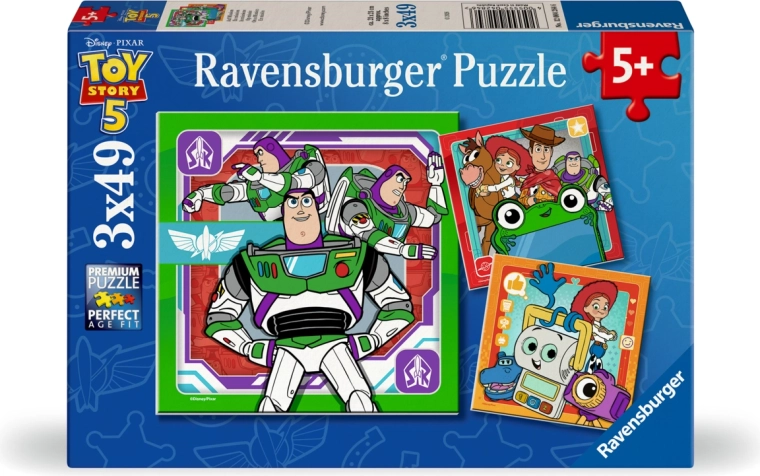 Ravensburger puzzle Toy Story: Příběh hraček 5 (3x49 dílků)