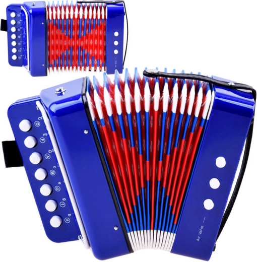 Dětský akordeon – hudební harmonika – červený