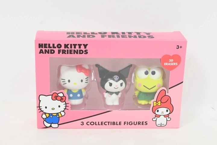 Hello Kitty and Friends 3D gumy na mazání – sada 3 ks