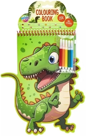 Omalovánky s dinosaury (20 listů) s fixy