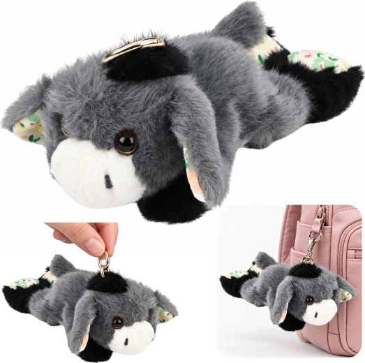 Plyšový senzorický oslíček se zátěží a přívěskem 17 cm