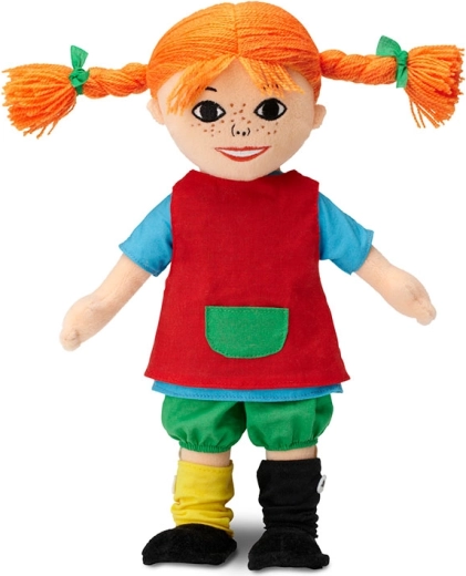 Micki of Sweden Pippi Dlouhá punčocha měkká látková panenka 30 cm