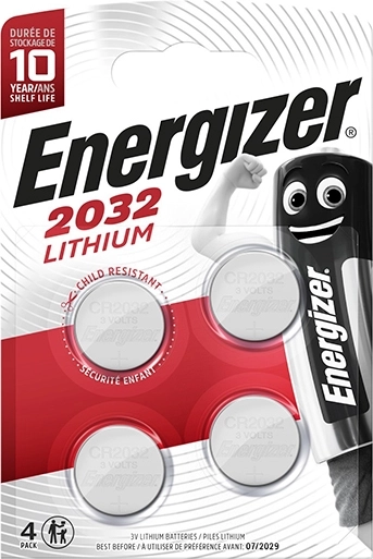 Energizer lithiová knoflíková baterie CR2032, 4 ks
