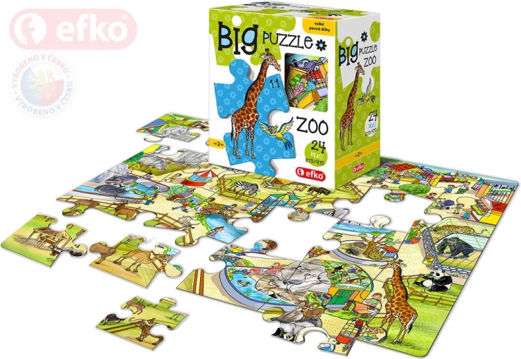 EFKO Baby Puzzle BIG v zoo – velké dílky 24 dílků - 1 kus