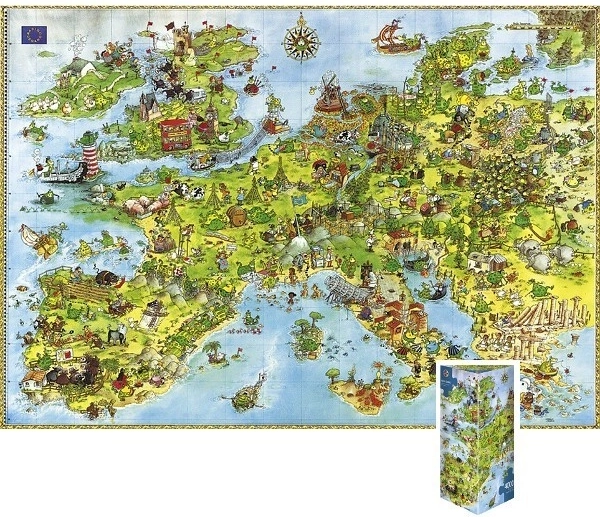 Puzzle Draci - Mapa Evropy, 4000 dílků