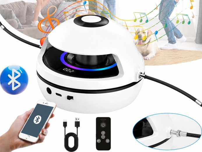 Bluetooth hudba, světelné efekty a dobíjecí baterie
