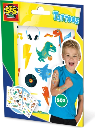 Dětské metalické tetování 50 ks