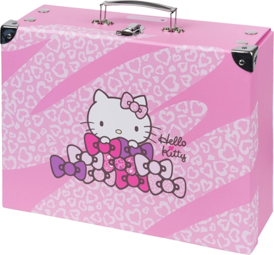 Baagl skládací školní kufřík Hello Kitty Sweet leopard s kováním