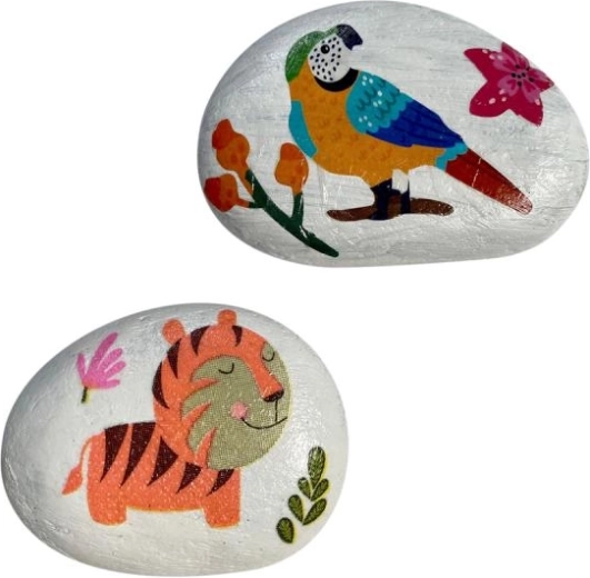 Arto zdobení kamenů ubrouskovou technikou