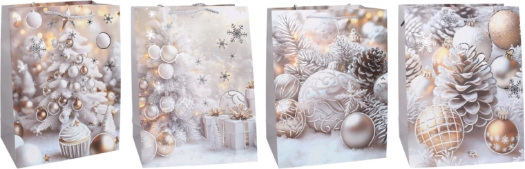 Dárková taška S vánoční 18 × 24 × 8,5 cm