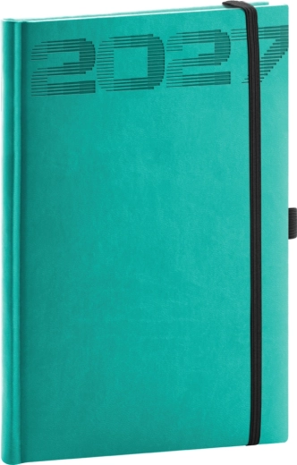 Notique týdenní diář Aprint Top 2027 tyrkysový 15 × 21 cm