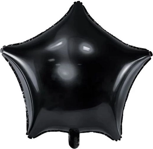 Fóliový balónek ve tvaru hvězdy černý 48 cm
