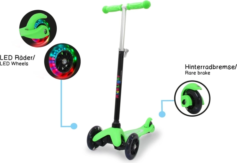 Dětská koloběžka JAMARA KickLight – Zelená