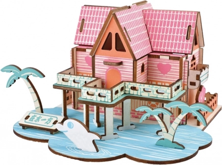 woodcraft dřevěné 3D puzzle letní dům