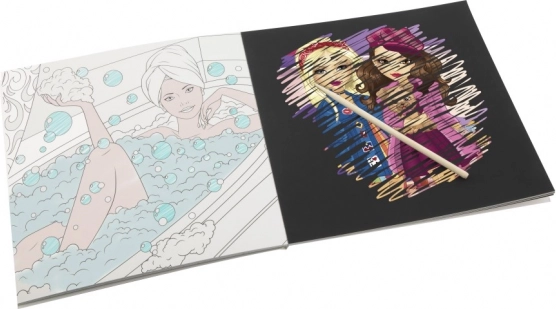 Kombinace scratch artu a omalovánek