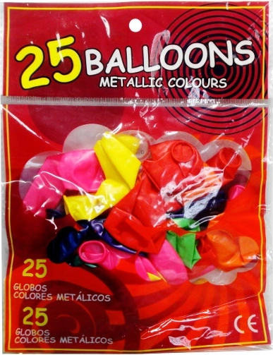 Metalické balónky 25 ks