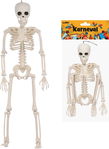 Dekorace na Halloween – kostlivec na zavěšení 45 cm