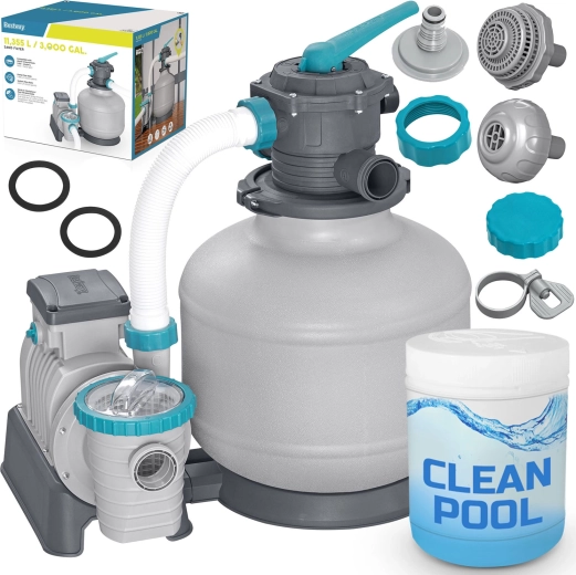 Písková filtrace k bazénu 11 355 l/h BESTWAY 58486 + multifunkční tablety