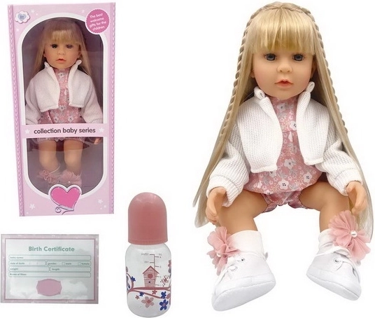 Panenka Madej s dlouhými blond vlasy 52 cm