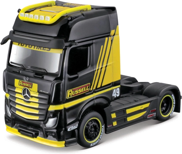 Maisto Mercedes-Benz Actros 1851 černo-žlutý 1:64