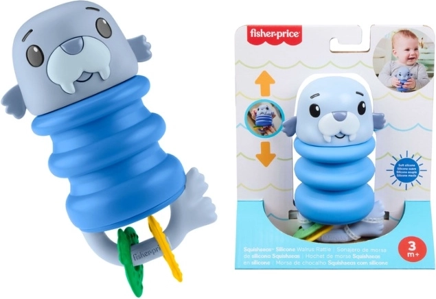 Fisher-Price senzorické chrastítko a kousátko mrož