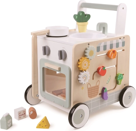 2Kids Toys dřevěné chodítko s kuchyňkou