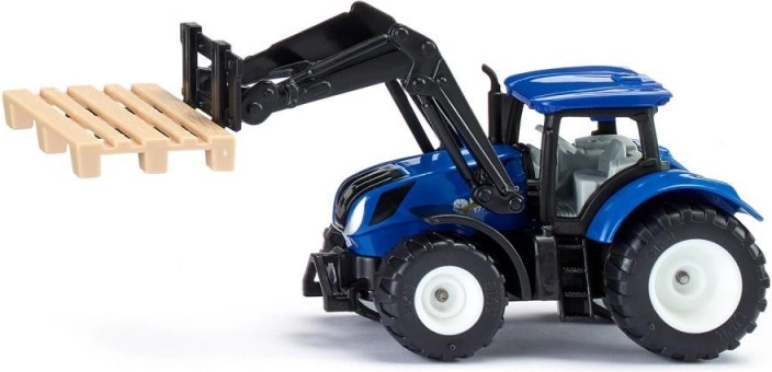 Siku traktor New Holland s paletovými vidlemi a paletou