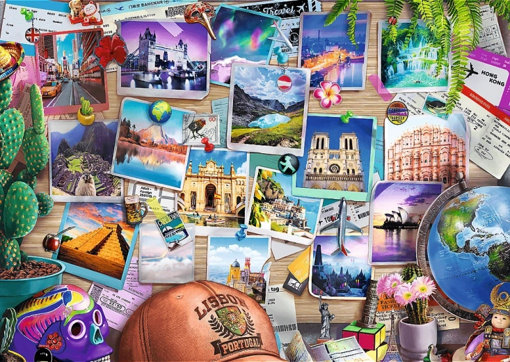Puzzle TREFL Premium Plus Čajový Čas: Vzpomínky z Cest 500 Dílů