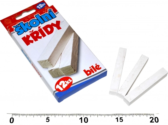 Bílé školní křídy 12 ks