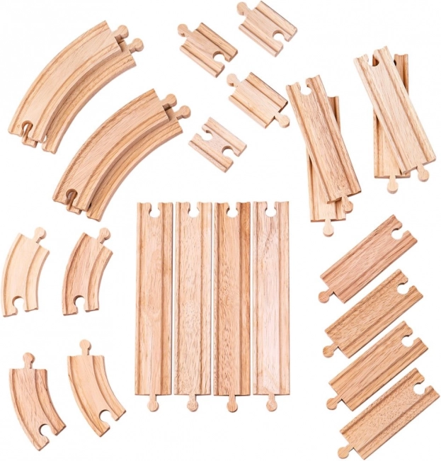 Dřevěné Koleje Set 24 Dílů Bigjigs Rail