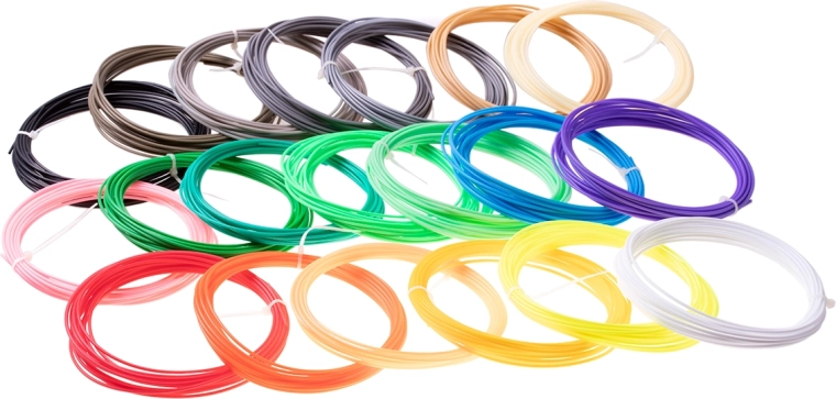 Náplň do 3D pera 20 barev x 5 m PLA - různé barvy