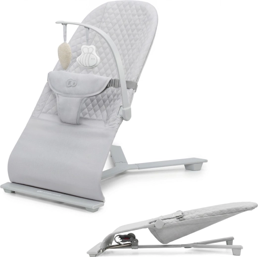 Kinderkraft houpací lehátko mimi light grey do 9 kg