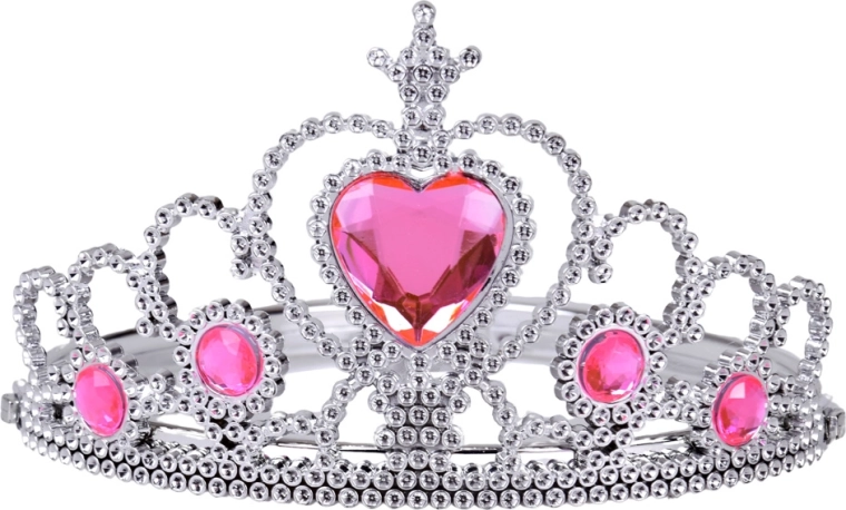 Princeznovská korunka s růžovými kamínky