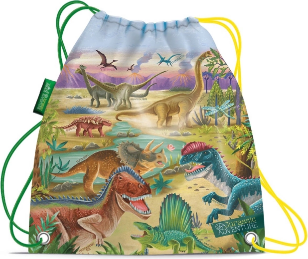 Stahovací vak na záda na přezůvky Jurassic Adventure