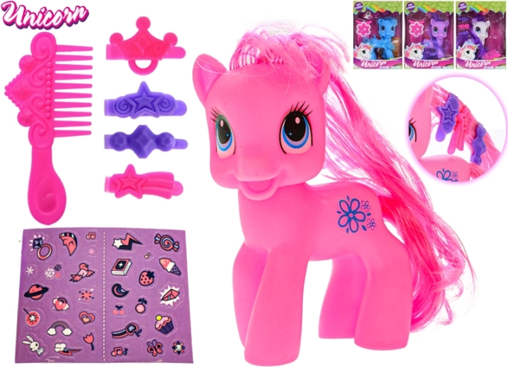 Kouzelná figurka jednorožce 11,5 cm s doplňky