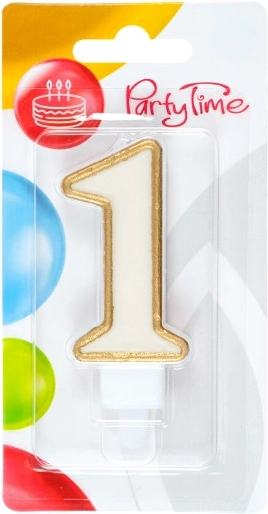 Narozeninová svíčka číslice 1 zlatá