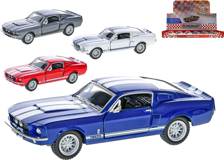 Kovový model auta Ford Shelby GT500 1967 1:38 s otevíracími dveřmi a pull-back