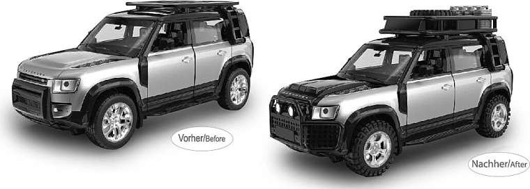 Kovový model Land Rover Defender 110 1:43 stříbrný