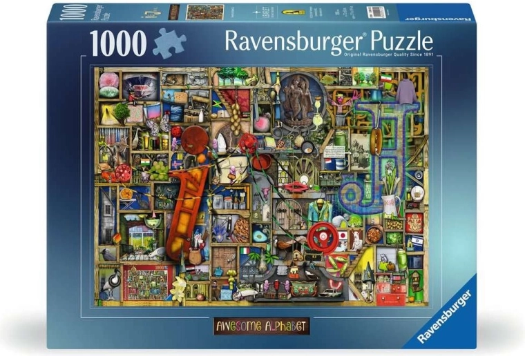 Ravensburger puzzle Úžasná abeceda – písmeno I a J, 1000 dílků