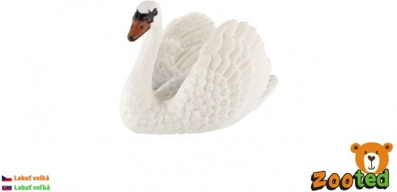 Plastová figurka labuť velká 7 cm