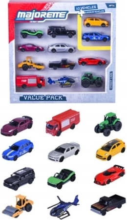Majorette Street Cars sada 12 kovových autíček - 12 ks