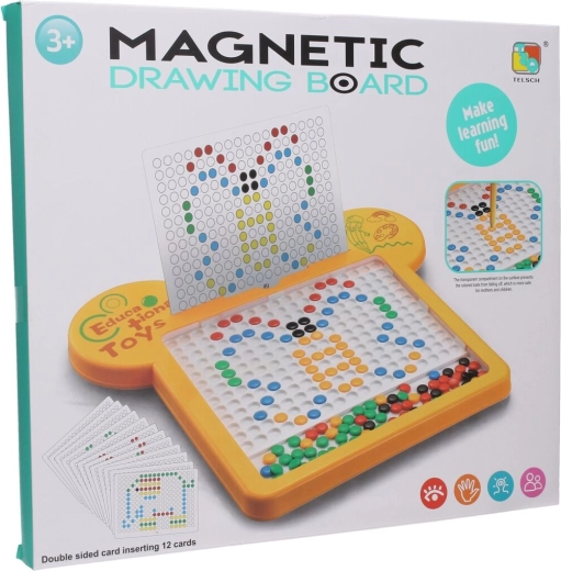 Magnetická kreslicí tabulka 40 cm – žlutá