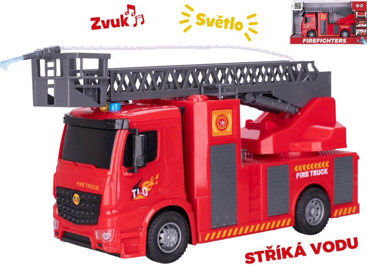 Hasičské auto 30 cm se stříkáním vody a světelnými a zvukovými efekty