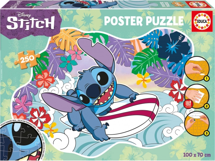 Posterové puzzle Stitch 250 dílků EDUCA